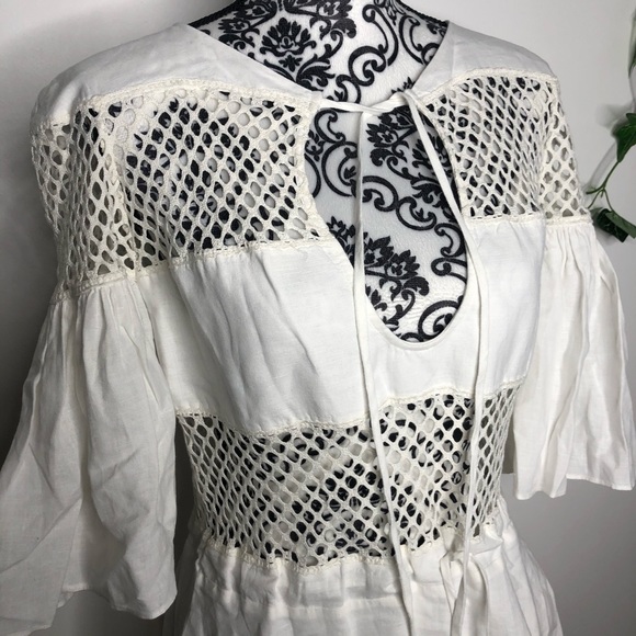 A Mere Co Gustavia Cut Out Crochet Mini Dress - Picture 4 of 9